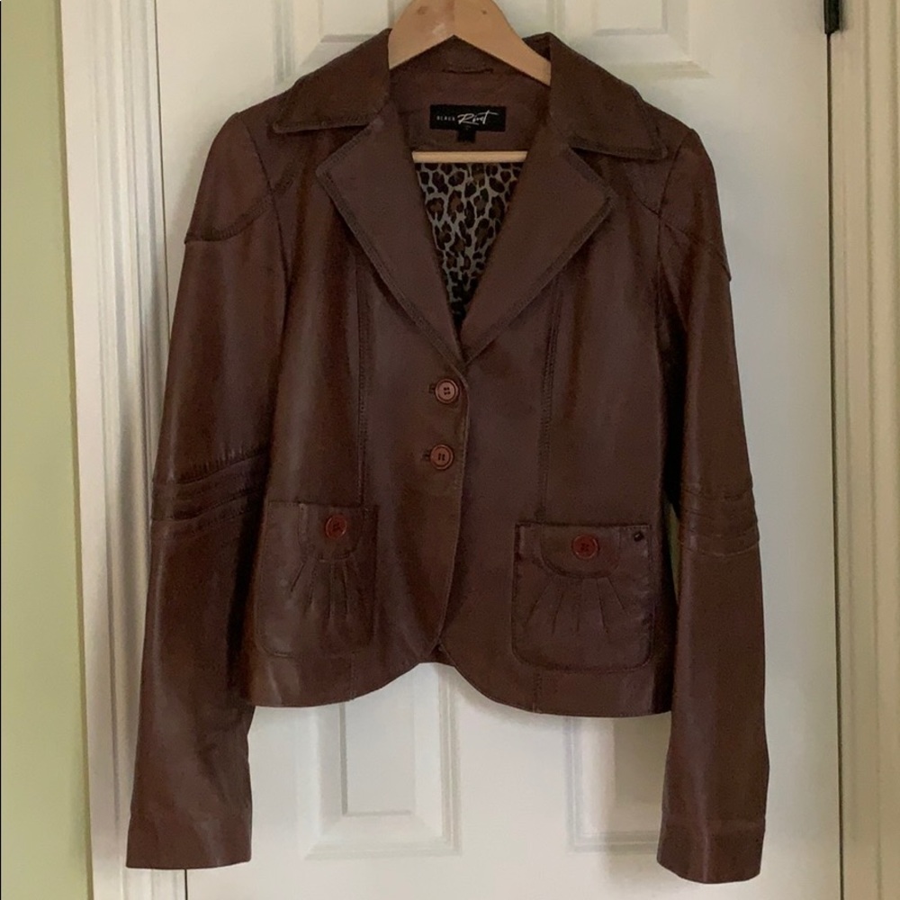 Black Rivet Women leather jacket size Medium
